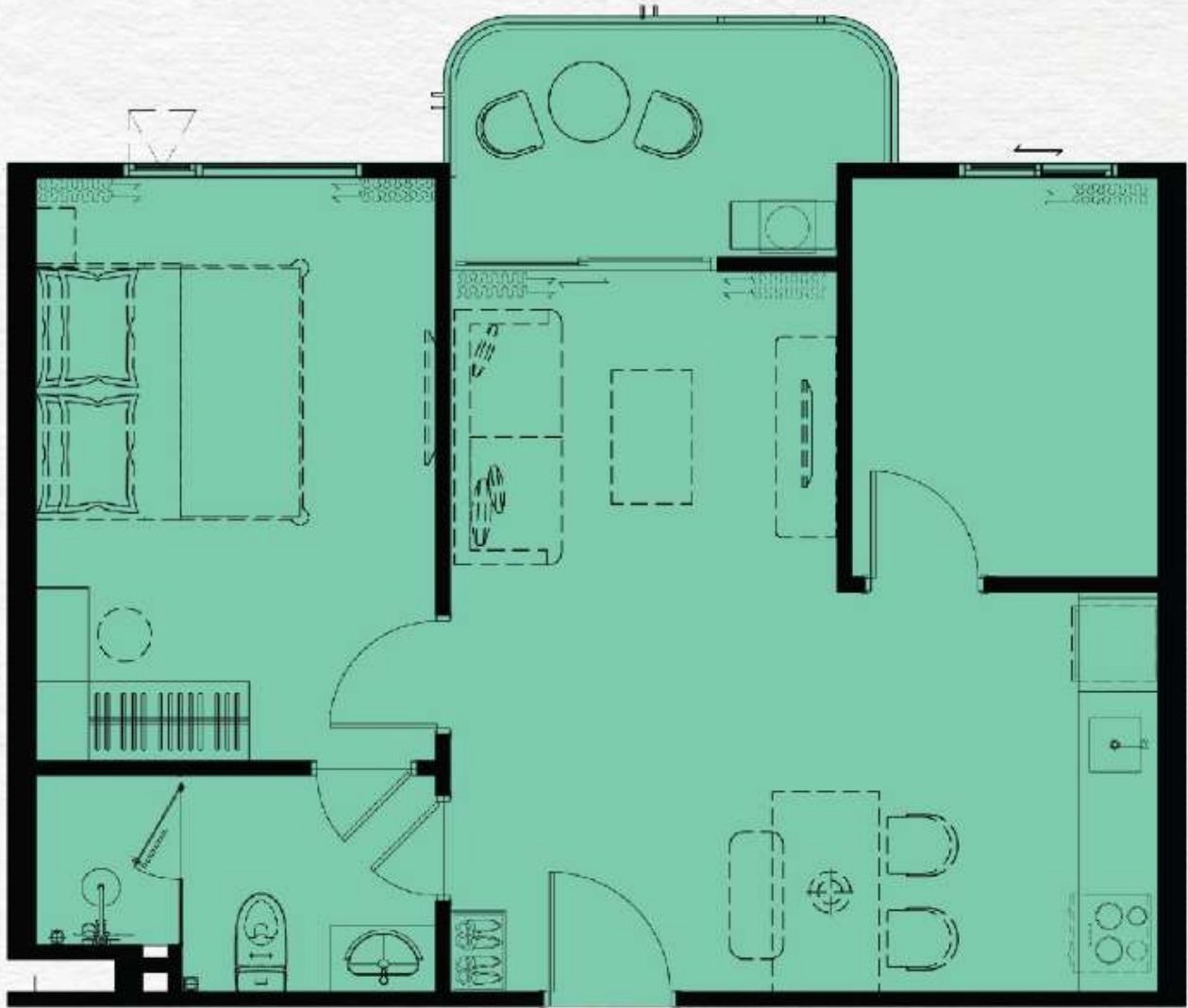 1 Bedroom Plus — Standard floor plan