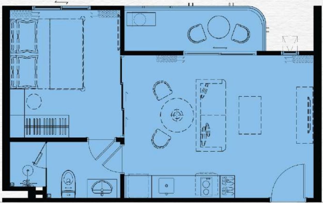 1 Bedroom — Standard floor plan